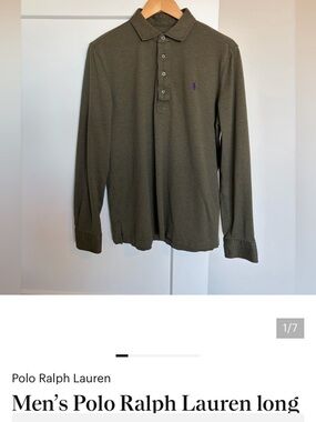 Polo by Ralph Lauren Olive Green Long Sleeve Polo Shirt